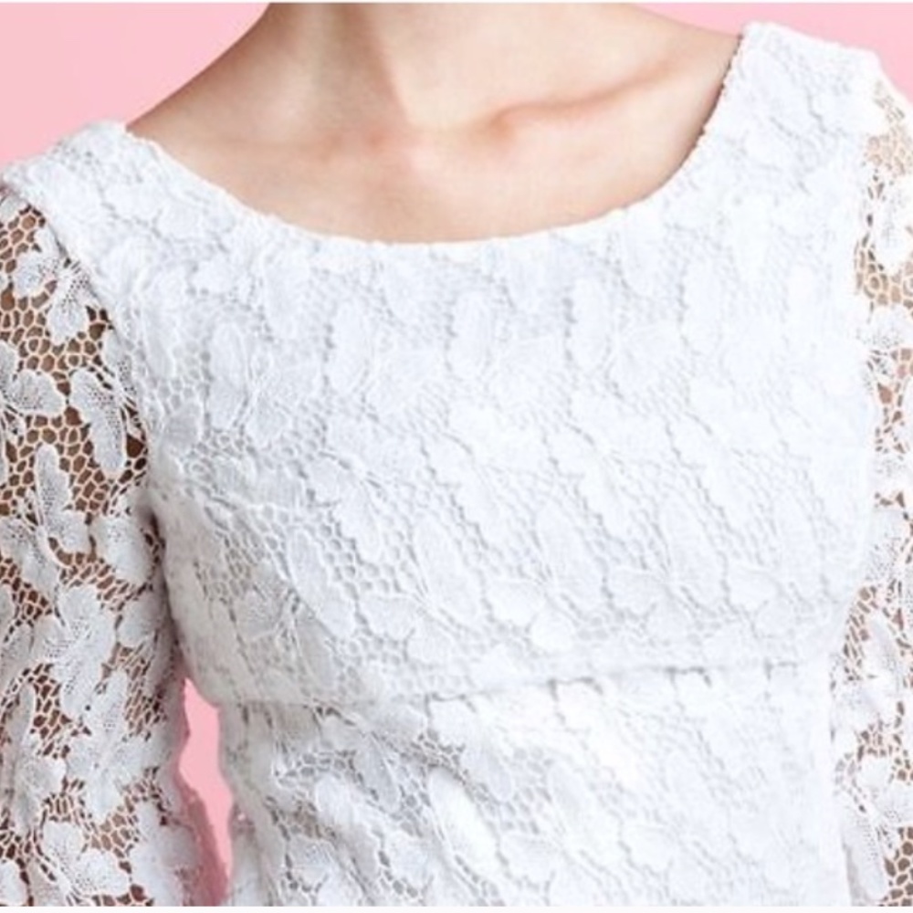 NWT Lilly Pulitzer White Butterfly Lace Dress - Picture 7 of 9